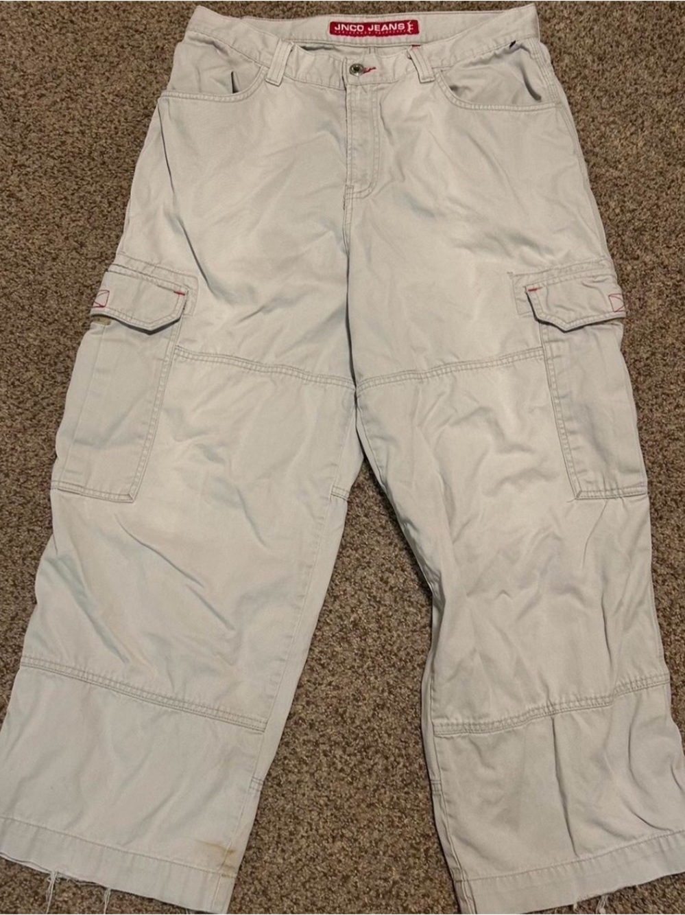 JNCO Men's Light Khaki Cargo Pants